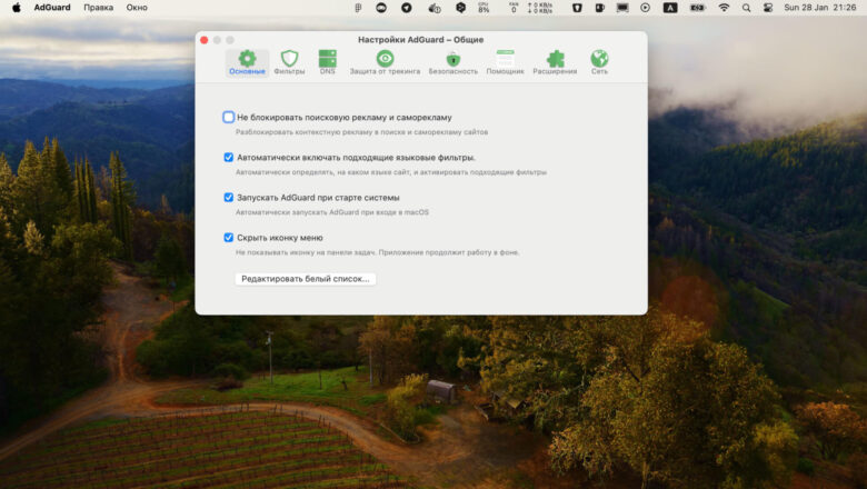 AdGuard — блокировщик рекламы для телефона, ПК и&nbsp;TV — aduard-основные-настройки