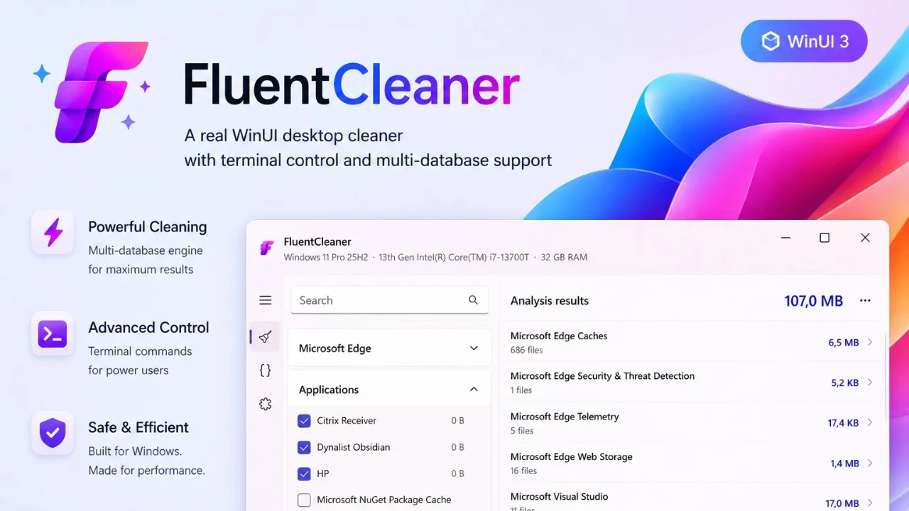 FluentCleaner: лучшая замена CCleaner без мусора